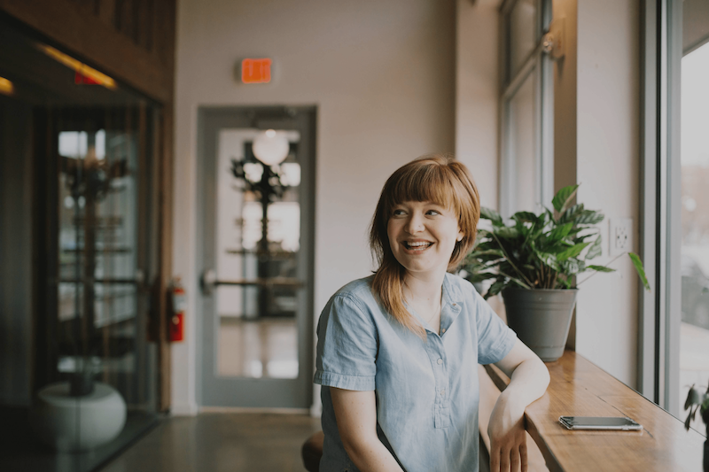 Woman smiling